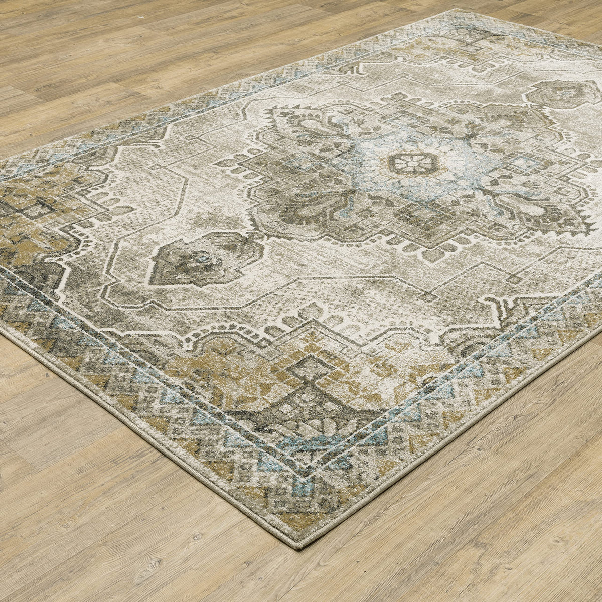 Oriental Weavers 7'10" x 10' / Grey/ Blue / Modern Accessories