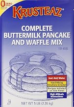 Krusteaz Complete Buttermilk Pancake and Waffle Mix, 5 Pound (Pack of 6)