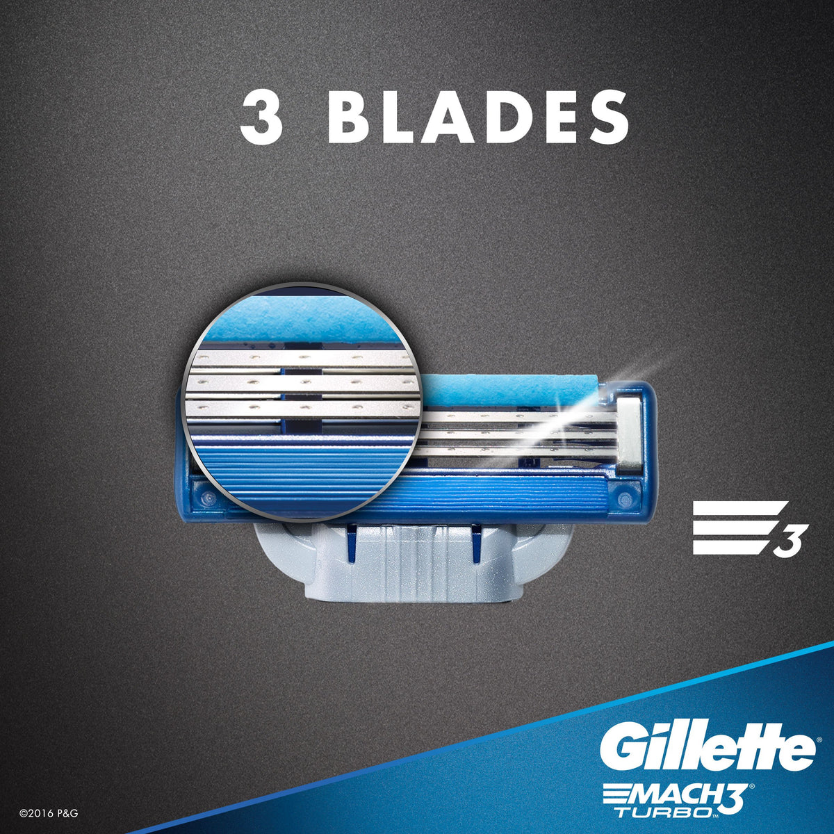 Mach3 Turbo Cartridges by Gillette – 4 Count (Pack of 1), Model 66182