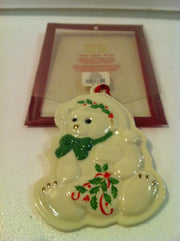 Holiday Teddy Bear Cookie Press by Lenox – Other, White
