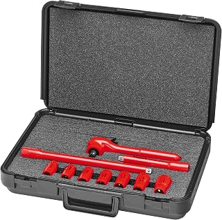 KNIPEX Tools - 98 99 11 S3 Insulated Socket Wrench Set, 10 pc. (989911S3)