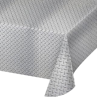 Creative Converting Diamond Plate Plastic Tablecloths, 3 ct