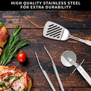 Home Hero Kitchen Utensil Set, Stainless Steel Tools, 54 Piece Silver