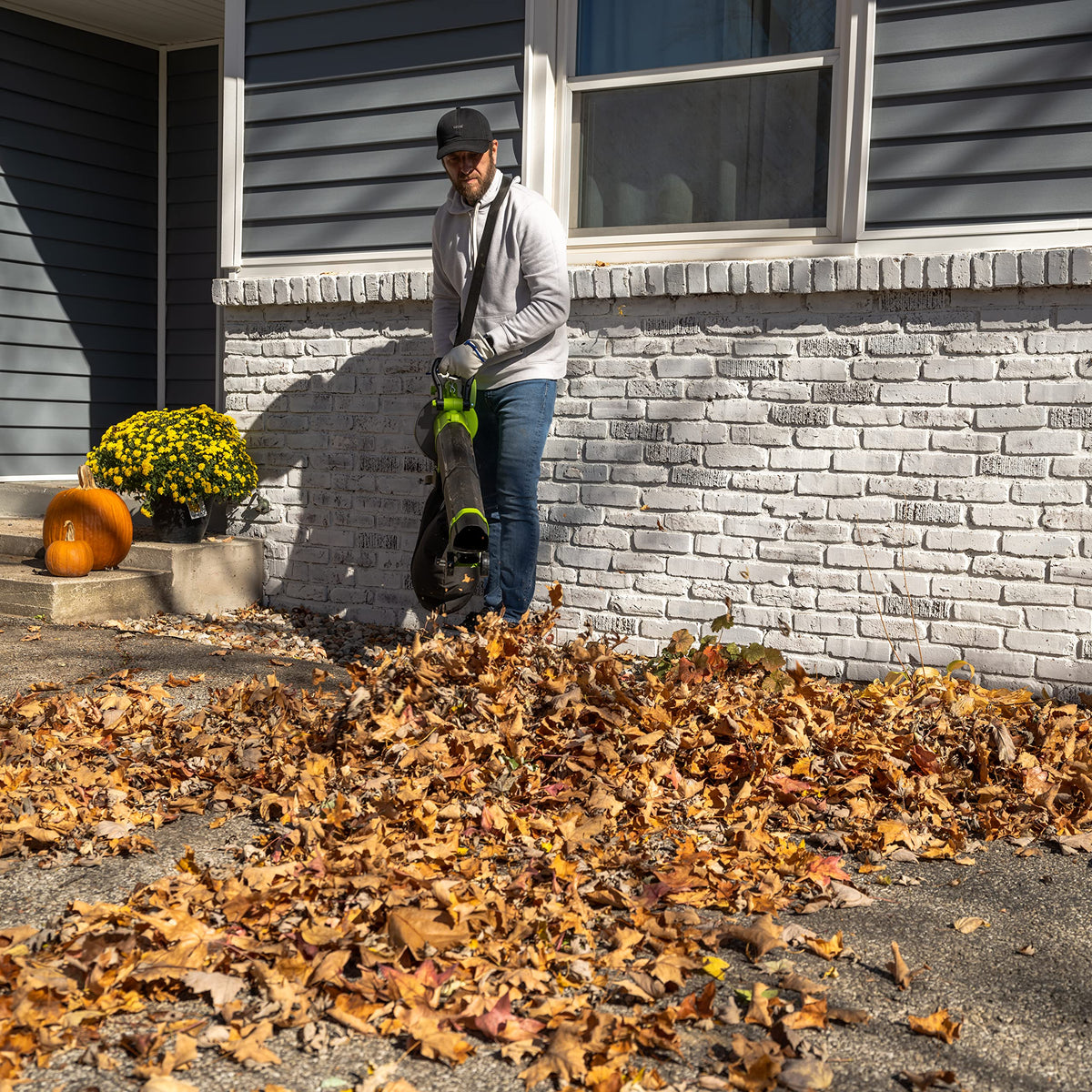 2x20-Volt Cordless Leaf Blower by Earthwise – Green, Model LBVM2202