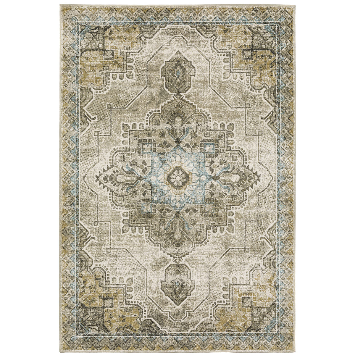 Oriental Weavers 6" x 5'3" (Rectangular) / Grey/ Blue / 1 Categories