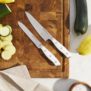 Forged Accent Razor-Sharp 2-pc Compact Chef Knife Set by HENCKELS – 7", Stainless Steel, White, Model 1021246