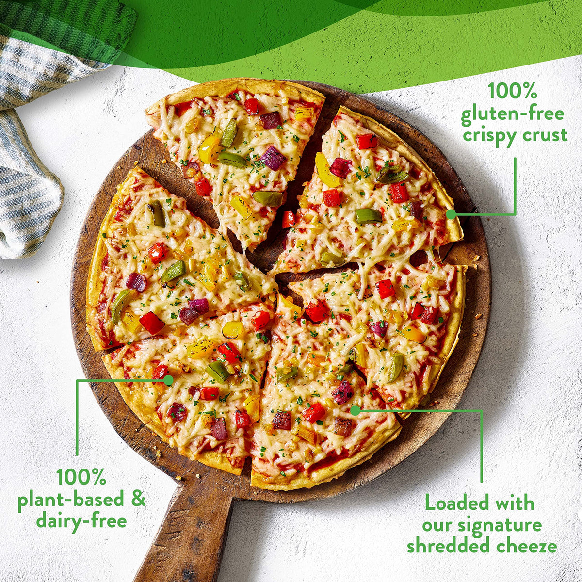 Dairy Free Cheeze Lover's Gluten Free Pizza by Daiya – 15.7 Ounce (Pack of 8), White, Pack of 8