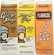 Gold Medal Snappy Flavacol Salt and Glaze Pop Flavoring 3 Pack
