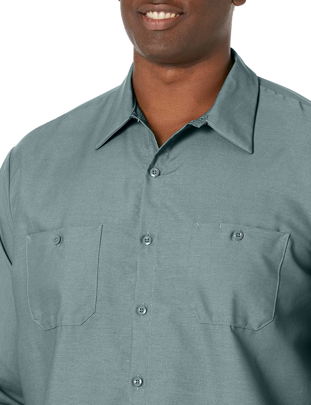 Long Sleeve Industrial Solid Work Shirt Light Green X-Large - 5 Pack by Red Kap – Light Green, Pack of 5, Model SP14
