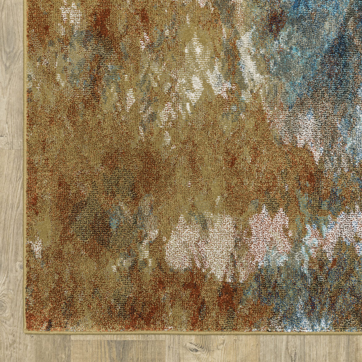 Venice / 8123X by Oriental Weavers – 6'7" x 9'2" (Rectangular), Polypropylene, Blue/ Gold, Model V8123X200280ST