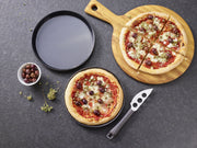 with Iron Pizza Pan by PADERNO – 32, 32 cups, Alloy Steel, Black, Model 11740-32