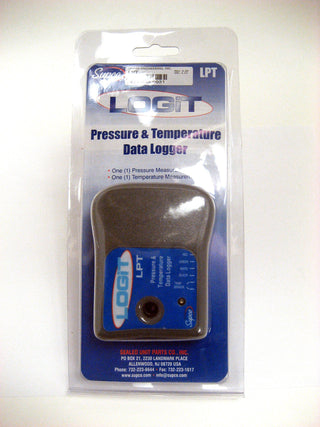 Temperature/Pressure Data Logger with Alarm by Supco – Tmp Res: 0.1 F - Tmp Acc: ±1 F - Max: 150 F, Polycarbonate (PC), Model LPT