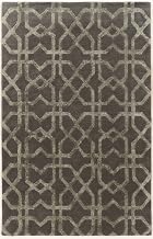 Linon RUGAE2623 Aspire Collection Aspire Wool X's Gray/Gray, 2x3
