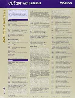 CPT 2011 Express Reference Coding Card Pediatrics