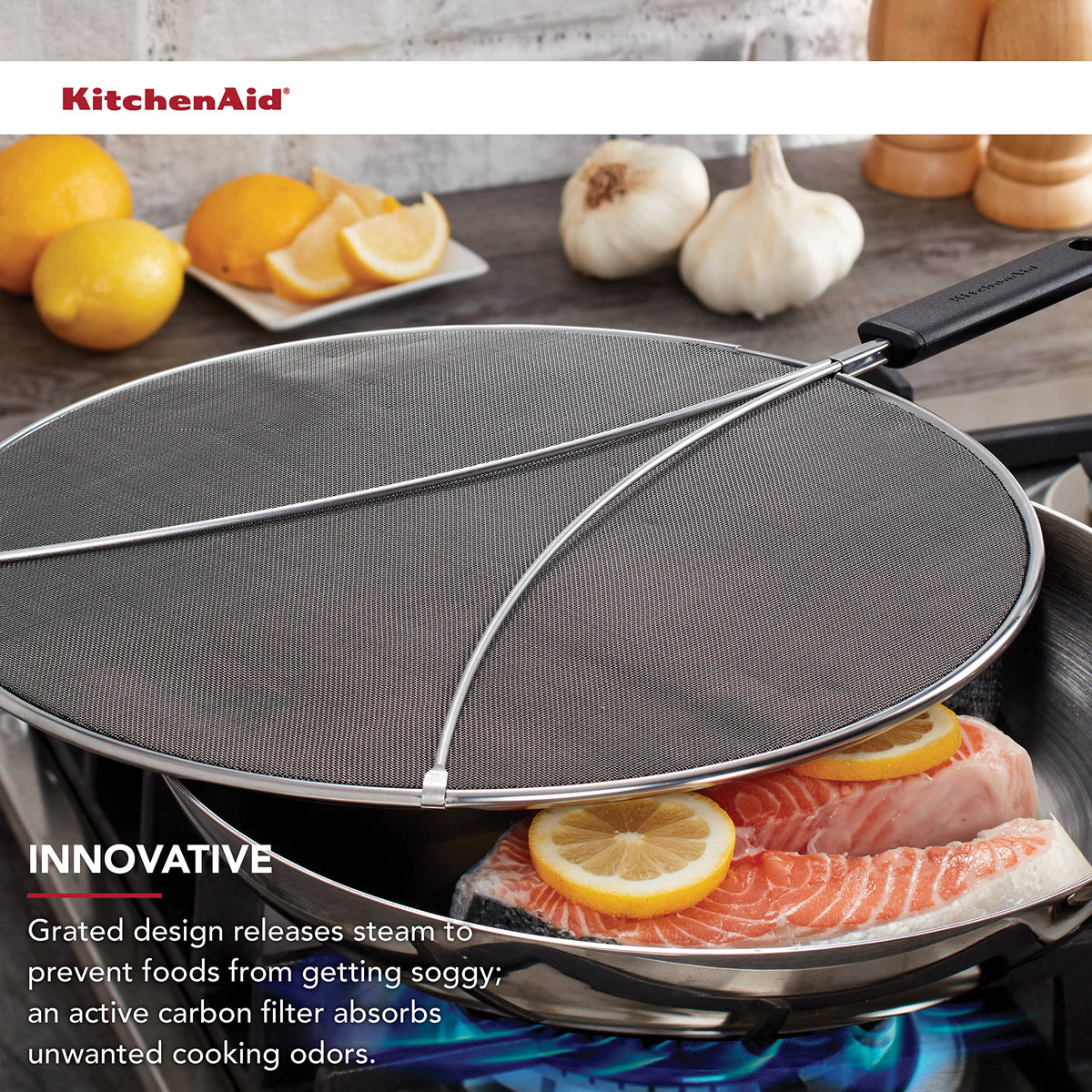 KitchenAid Black / 13 inches / Modern Splatter Screens
