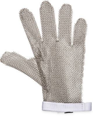 Professional Chain Mesh Cut-Resistant Glove by San Jamar – Small, Stainless Steel, Tan, Model MGA515S
