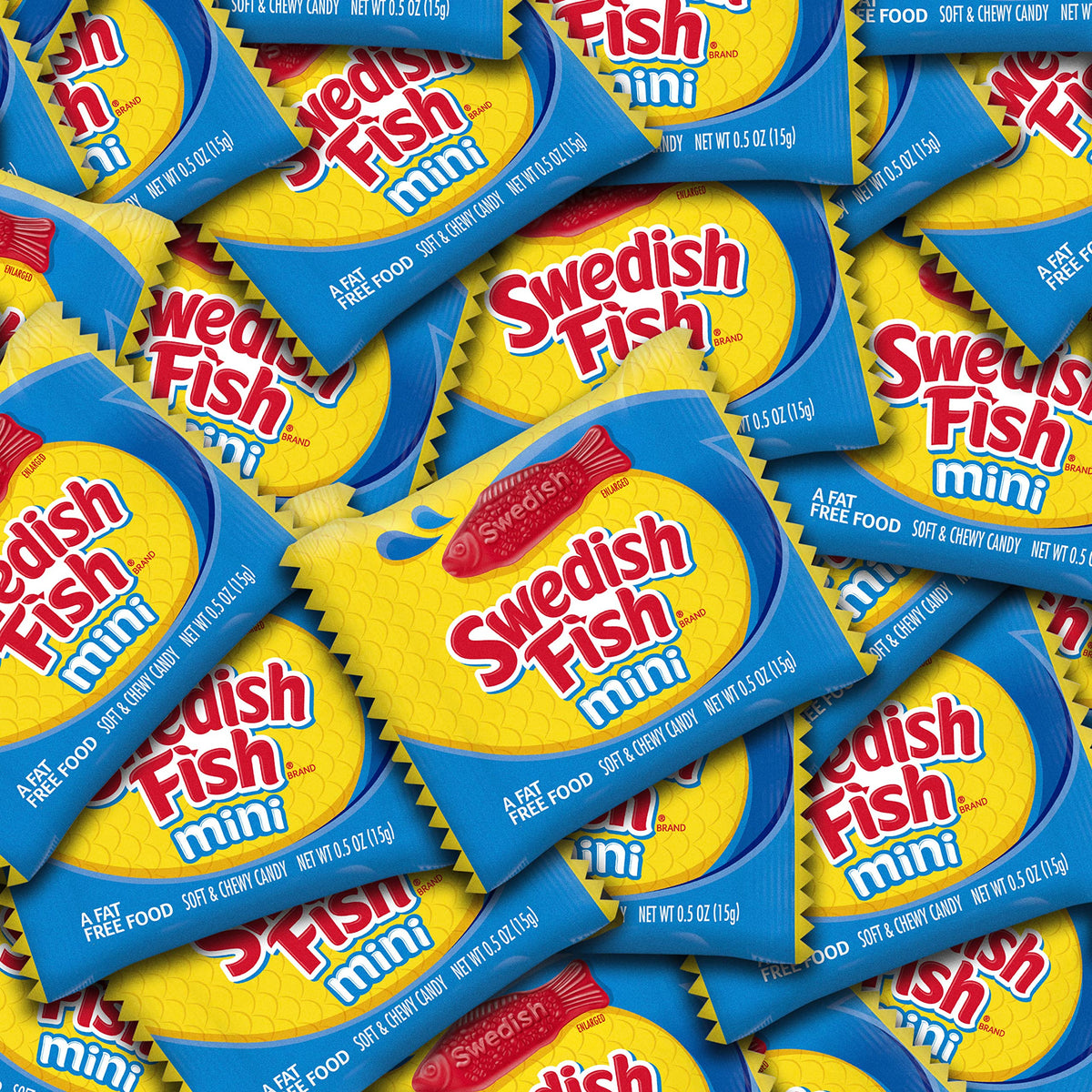 Mini Soft & Chewy Candy by Swedish Fish – 24 Count (Pack of 24), Red, Pack of 24