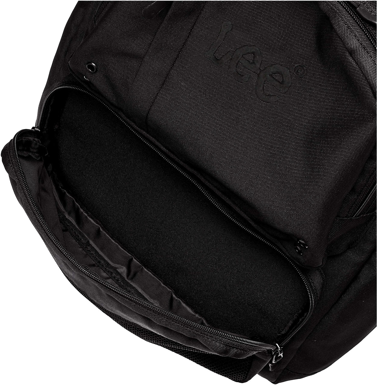 Backpack, Embroidered Logo, Many Pockets, Lightweight, Multi-functional, Can Store Laptops, Black by Lee – Polyester, Black, Model 320-4871