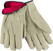 MCR Safety 3150M Split Leather Insulated Driver Men's Gloves, Medium, Tan