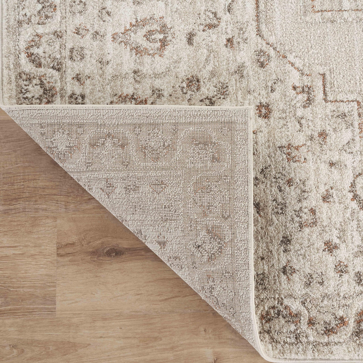 Beau Collection Beige Area Rug - 5' x 8' - Medallion Pattern by Abani – 5' x 8' (Rectangular), Polypropylene, Beige, Model BEA130A-5