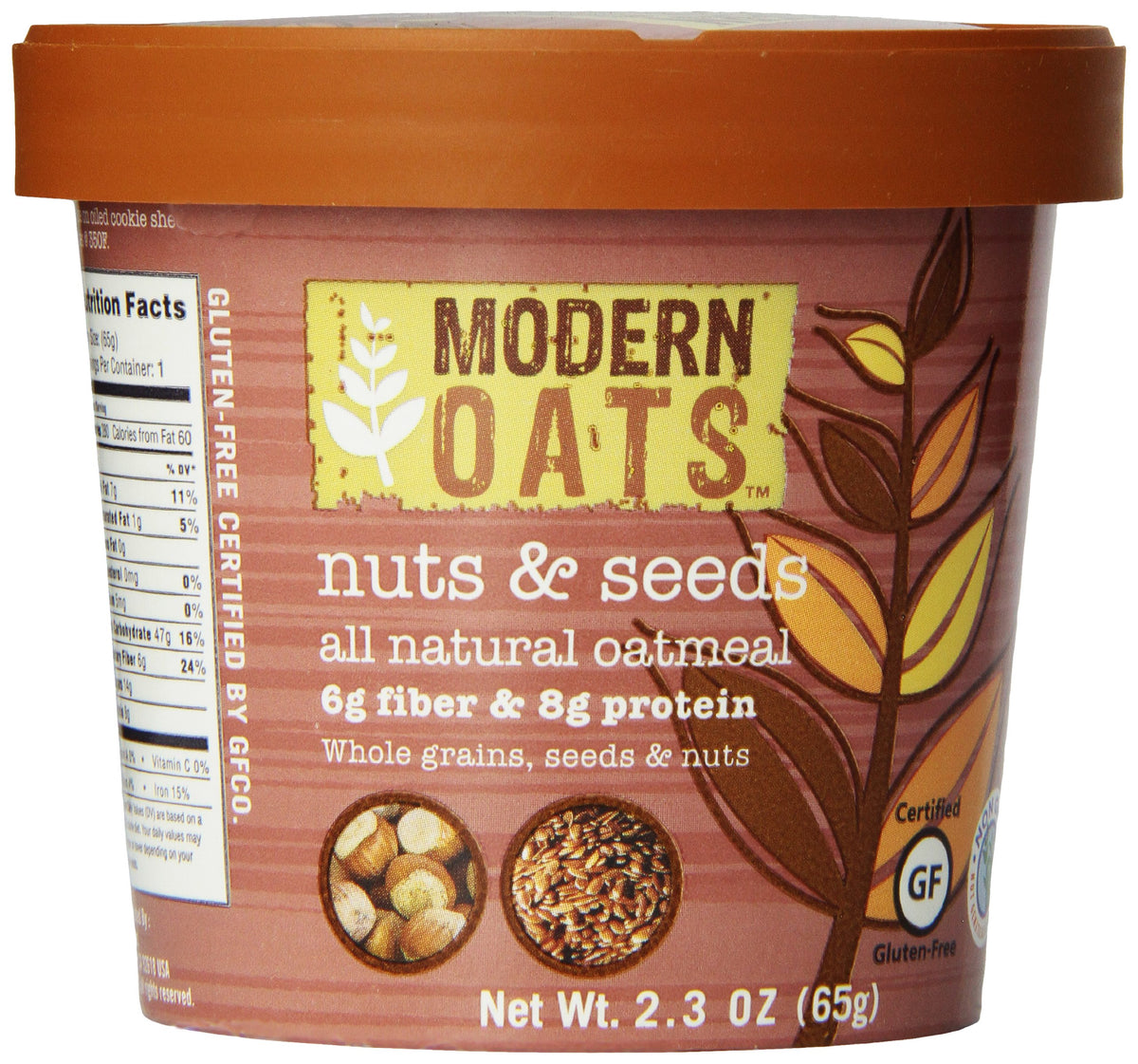 Modern Oats Nuts and Seeds / 2.3 Ounce (Pack of 12) / 12 Breakfast Foods