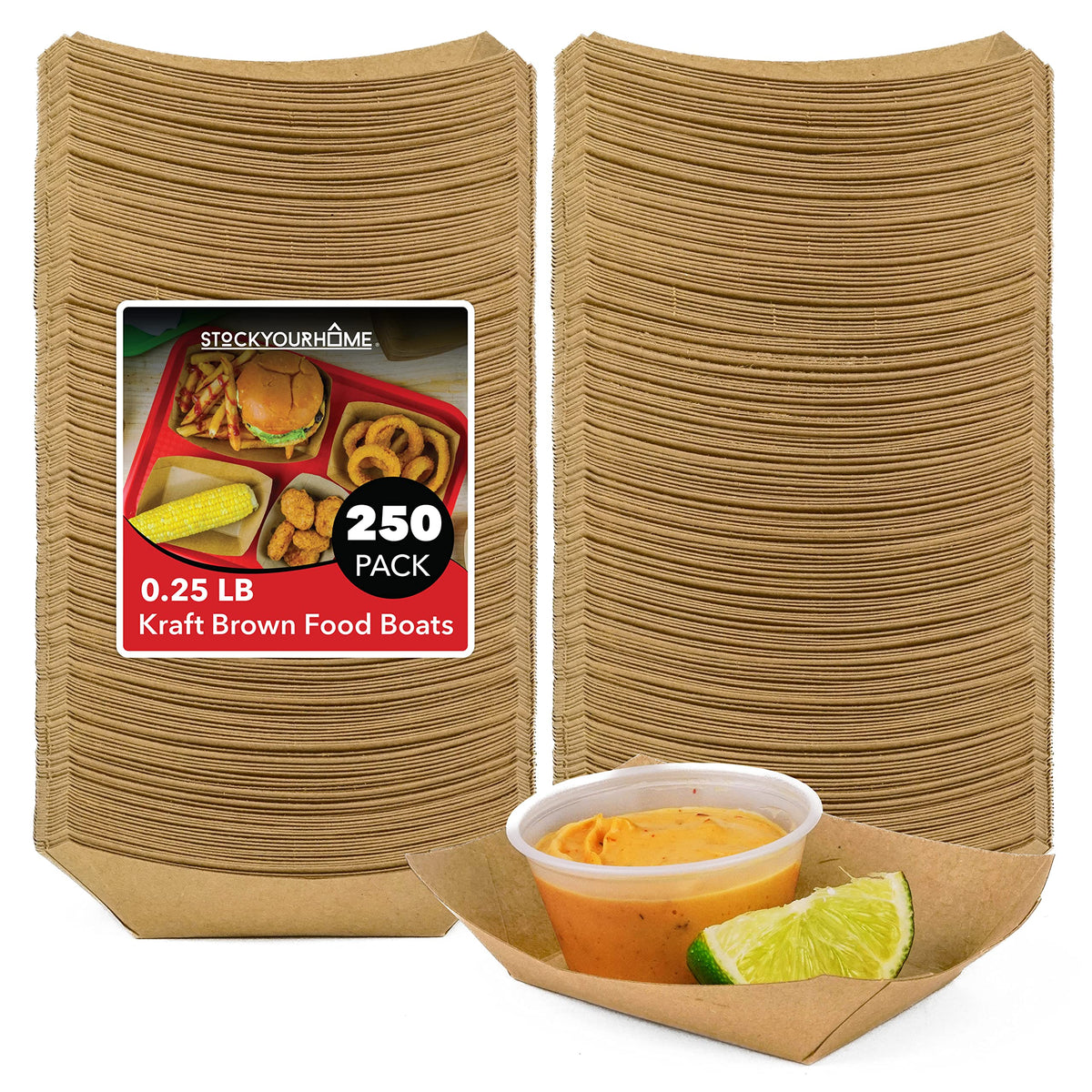 Stock Your Home 1/4 lb / 250 / 250.0 Serving Trays