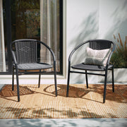 Flash Furniture Grey / Set of 4 / Contemporary Patio Dining Chairs
