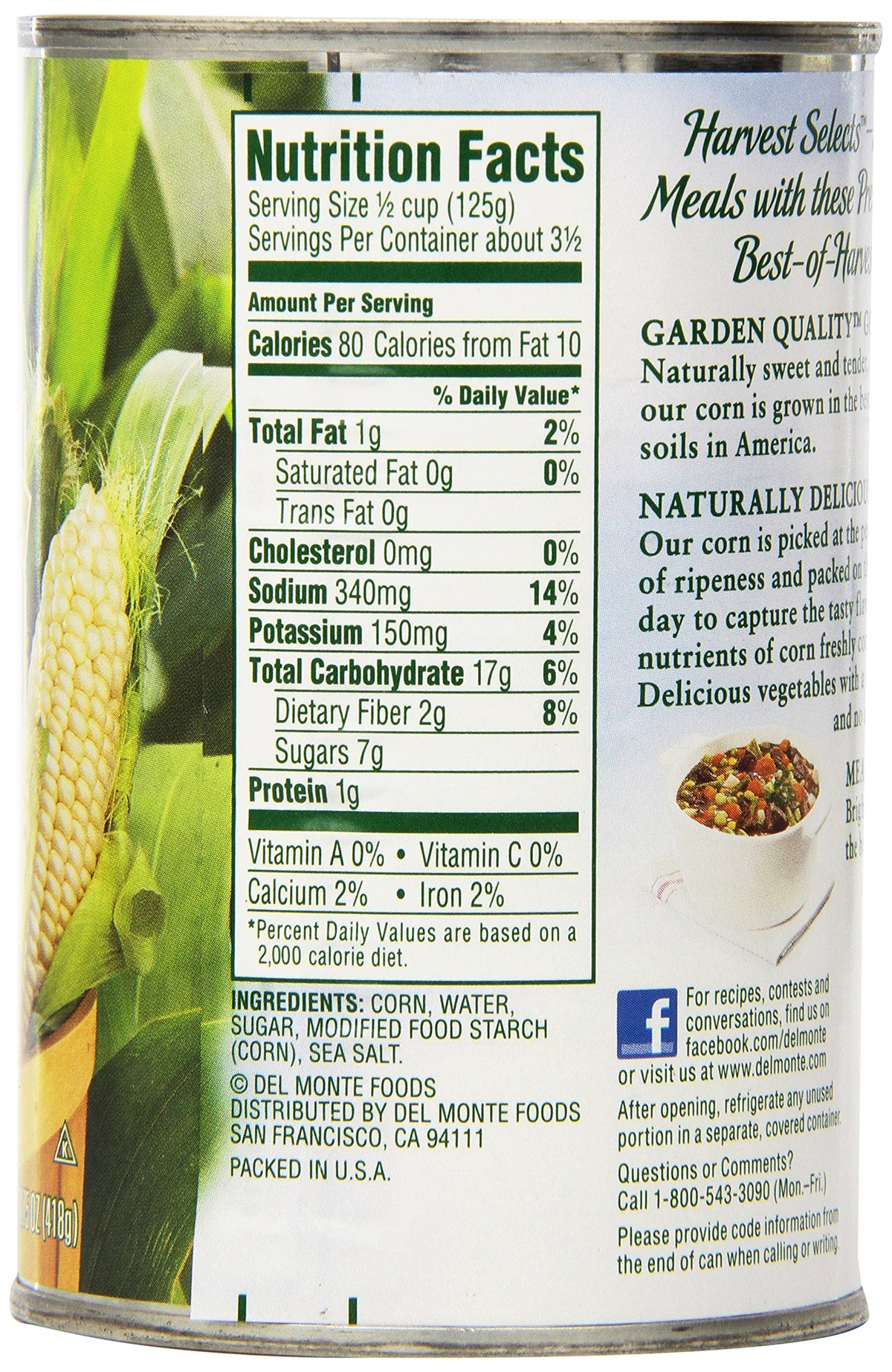 White Cream Corn - 14.75 oz. can by Del Monte – 14.75 Ounce (Pack of 12), Pack of 12, Model 18313
