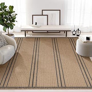 Abani Area Rug 5' x 8' - Indoor- Sage Collection - Beige Classic Stripe Pattern - Non-Shedding - Easy to Clean, Durable for Living Rooms, Patios, Dining