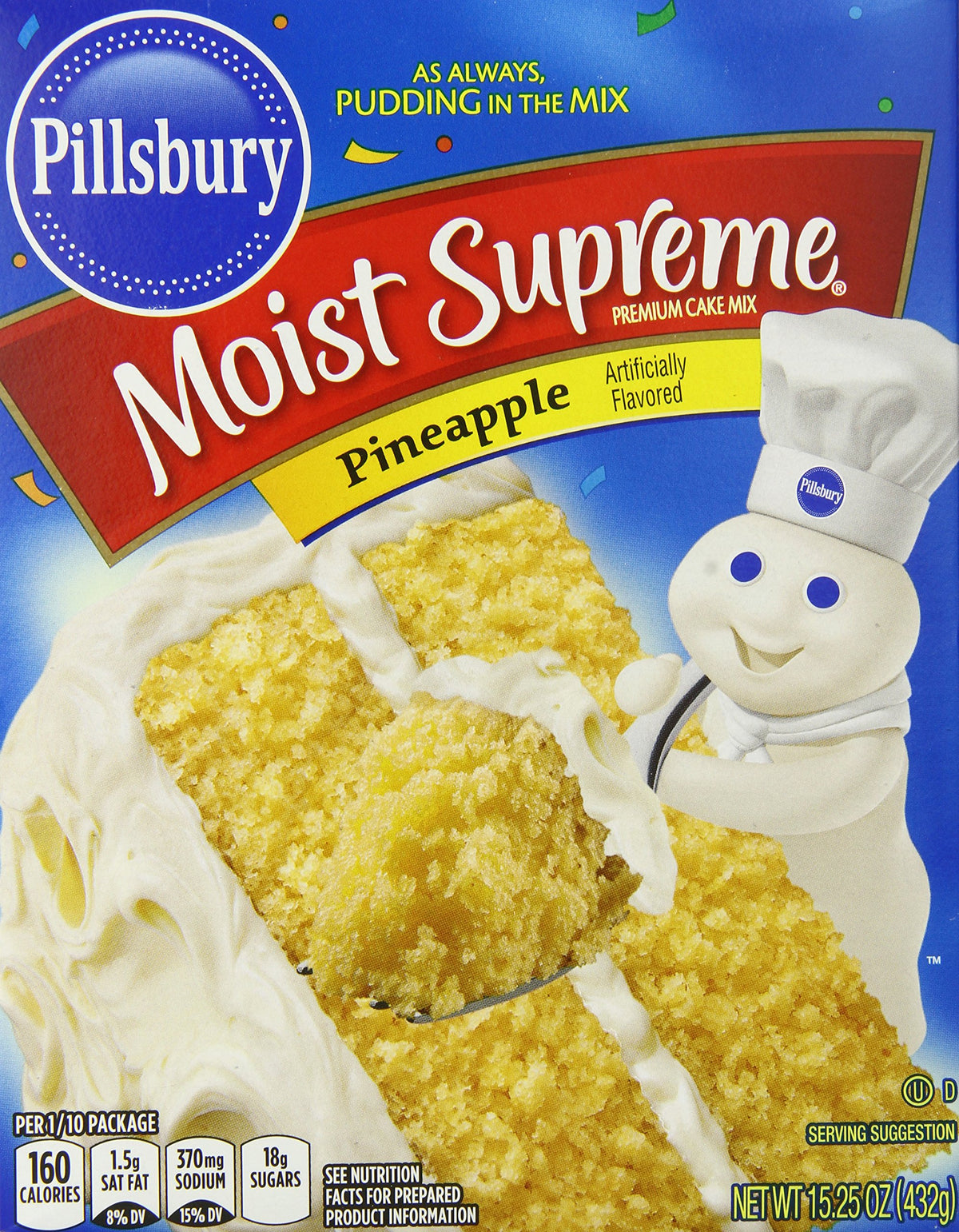 Cake Mix by Pillsbury – 15.25 Ounce (Pack of 1), Model 5150060541