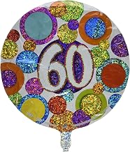 PIONEER Balloon Company 60 Big Dots & Glitz Flat Foil Balloon, 18", Multicolor
