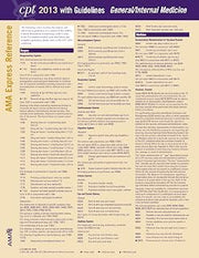CPT 2013 Express Reference Coding Card General/Internal Medicine