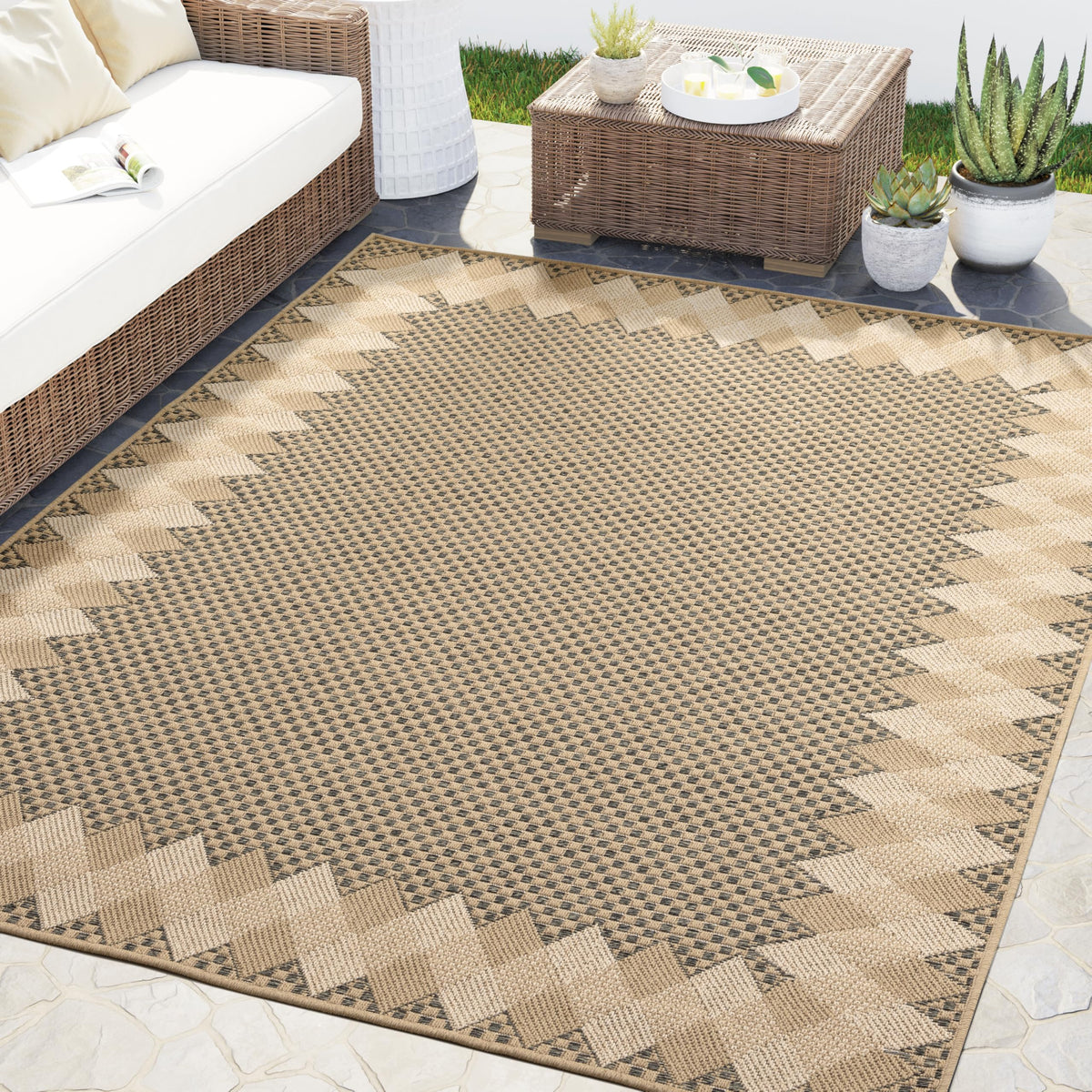 Abani 2x3 / Grey / Modern Area Rugs
