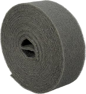 3M Scotch-Brite Clean and Finish Roll, CF-RL, 12 in x 30 ft, 1 Roll, Aluminum Oxide, Medium Grit, Red, Surface Preparation, Hand Sanding, Oscillating Machines, Dual Pad Rubbing Machines, Woodworking