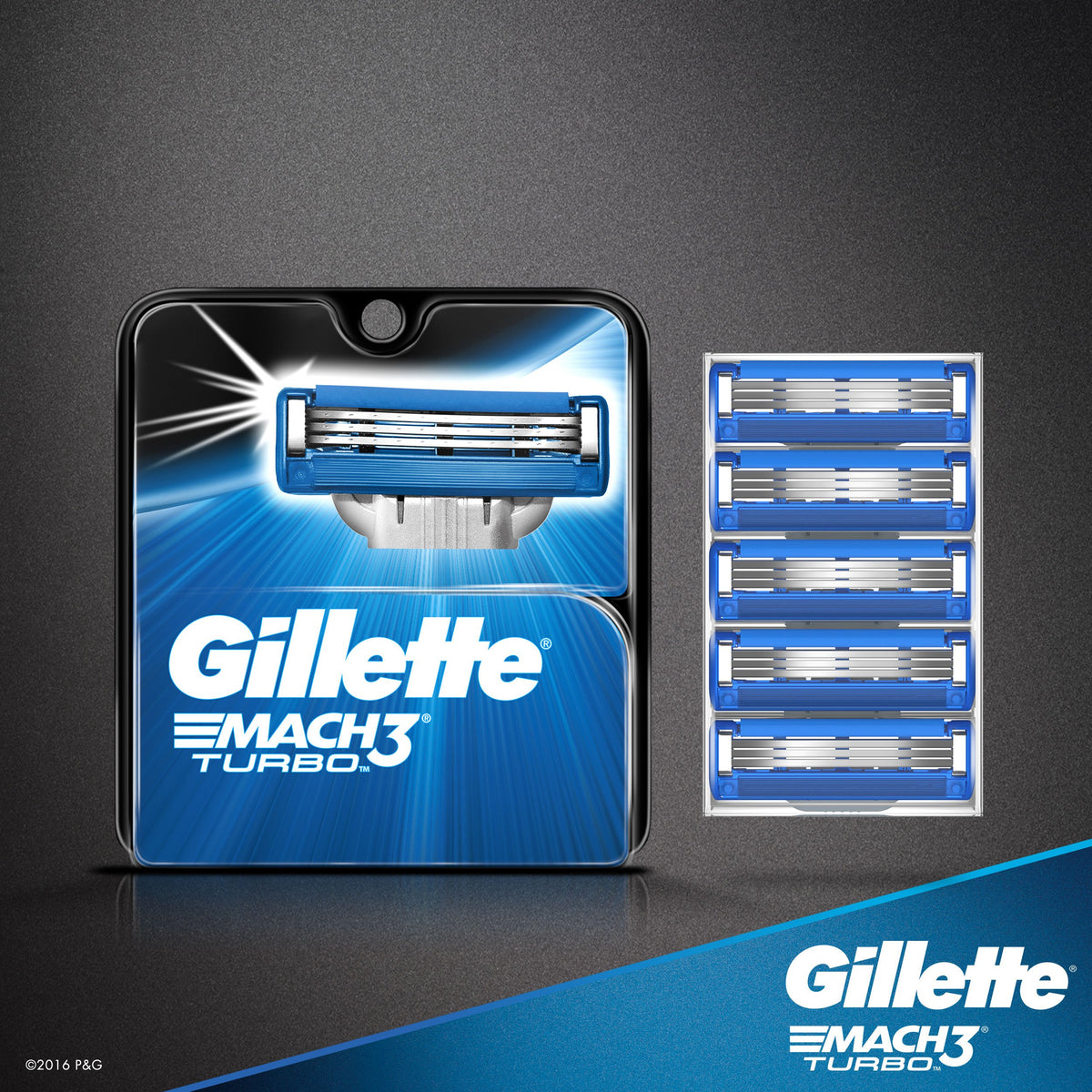 Mach3 Turbo Cartridges by Gillette – 4 Count (Pack of 1), Model 66182