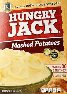 Hungry Jack Instant Mashed Potatoes, Naturally Flavored - Family Size 26.7 Ounce Box