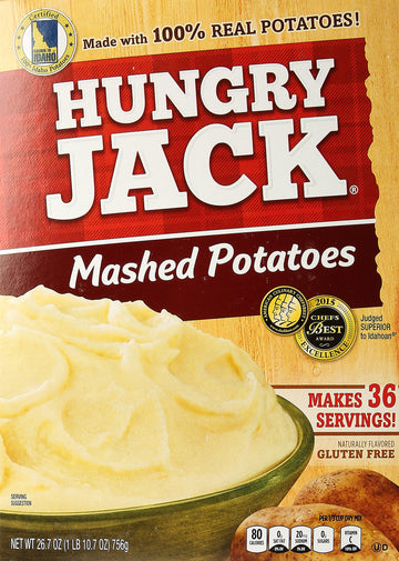 Instant Mashed Potatoes by Hungry Jack – 1.66 Pound (Pack of 1), Pack of 3, Model 193367