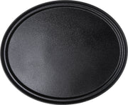 Carlisle FoodService Products Black / 4.7" x 3.8" x 0.5" / Large Oval Waiter Tray Serving Trays
