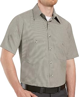 Red Kap Mens Performance Tech 7 Button ShirtWork Utility Button Down Shirt