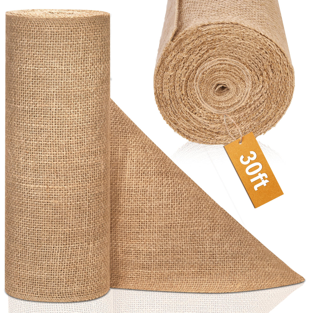 Topdiaos Burlap Table Runner, 12 x 10 Yard Roll, Brown