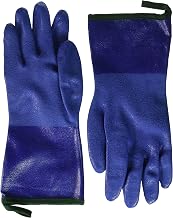 92143 Products Tucker SteamGlove Utility Glove, Nitrile, Cotton Lined, 14", Medium, Blue