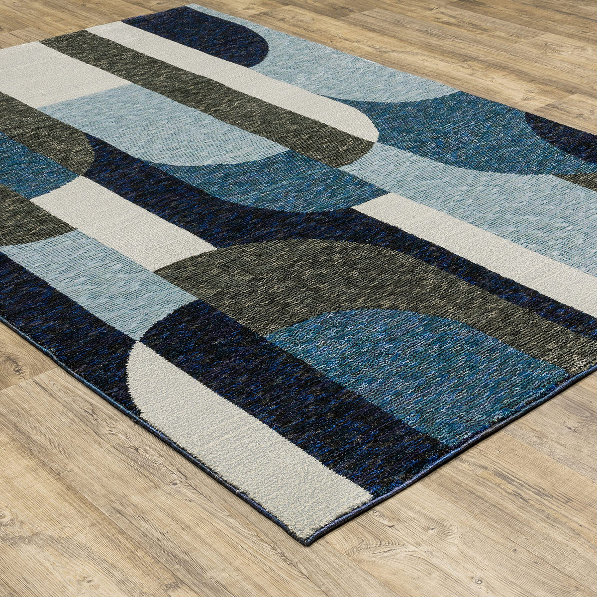 Strada / STR by Oriental Weavers – 5'3" x 7'3", Nylon, Blue/ Grey, Model SSTR03160230ST