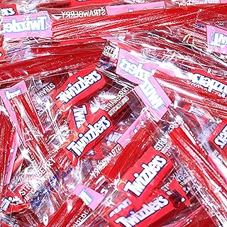 Twizzlers Strawberry Licorice Twists Candy, Strawberry Flavored Candy, Individually Wrapped, Bulk Pack 5 Pounds
