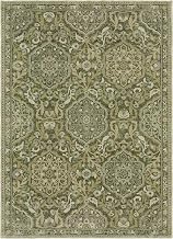 Oriental Weavers Row Andorra 3709C - 7'10" x 10'10" Area Rug - in Green/Gold - Vintage, Traditional, Living Room, Family Room, Dining Room, Bed Room Area Rug