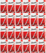 Permanent Markers by Sharpie – 12 Count (Pack of 24), Plastic, Black, Pack of 24, Model 37001