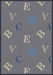 Joy Carpets Playful Patterns Love Letters Area Rug, Seaside