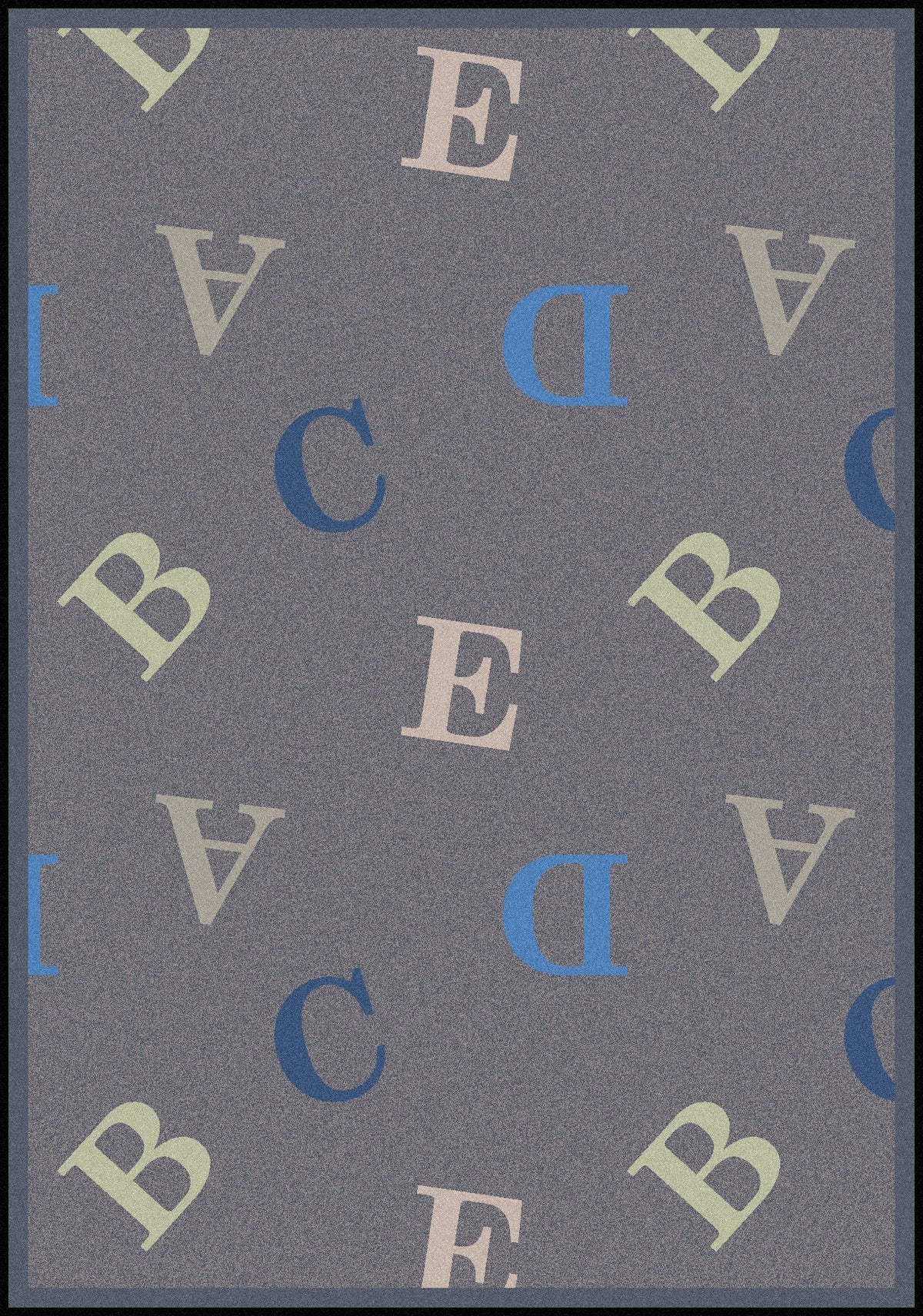 Playful Patterns Love Letters Area Rug by Joy Carpets – 3'10" x 5'4" (Rectangular), Nylon, Seaside, Model 1728B-05