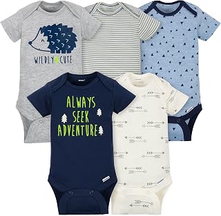 Gerber Baby 5 Pack Onesies, Hedgehog, NB