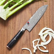 Kaizen II 7-inch Santoku Knife by MIYABI – 8", FC61 high-carbon stainless steel, Stainless Steel, Model 34684-183