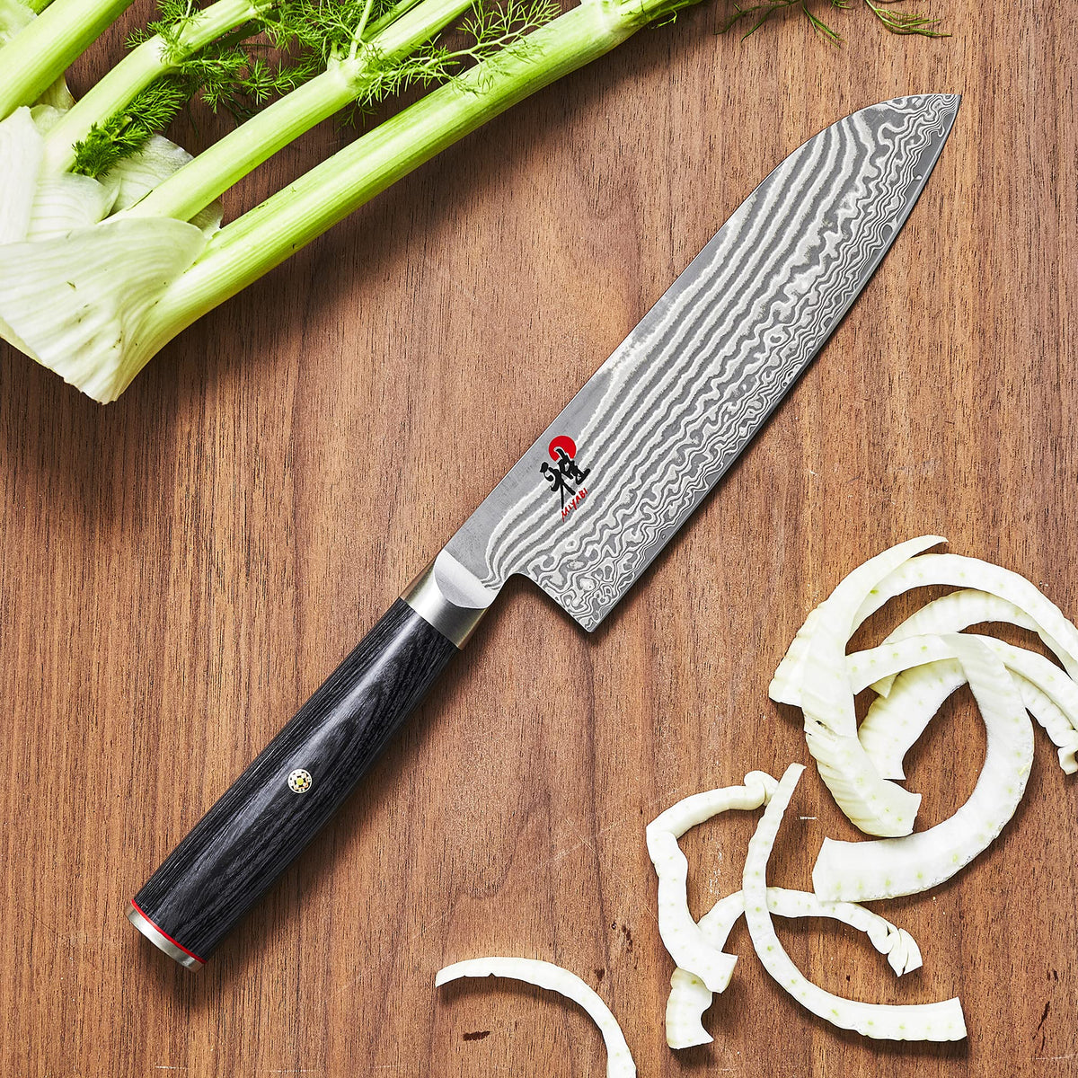 Kaizen II 7-inch Santoku Knife by MIYABI – 8", FC61 high-carbon stainless steel, Stainless Steel, Model 34684-183